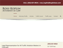 Tablet Screenshot of coloradotrafficlawyer.com